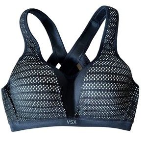 Victoria’s Secret Mesh Padded Racerback Sport Bra Black 34C